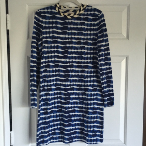 Tory Burch ziggy blue and white tie dye mini dress S - Picture 2 of 12